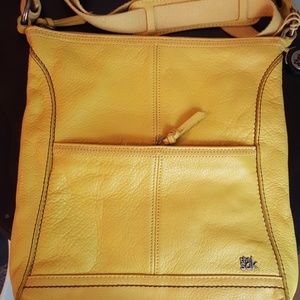 The Sak Yellow Leather Crossbody Purse